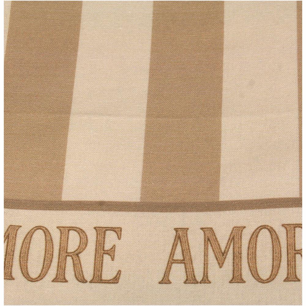 Nahaufnahme der gestreiften tischdecke "AMORE"