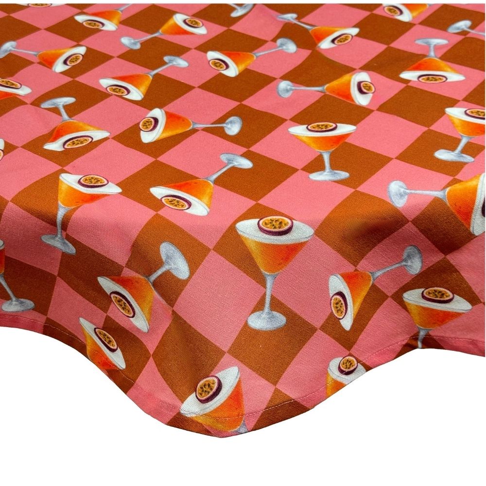 Tischdecke Rund Multi - Pornstar Martini Cocktail