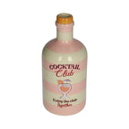 Vase in Form einer Flasche gestreift in pink weiß "Cocktail club" mit "aperol spritz"