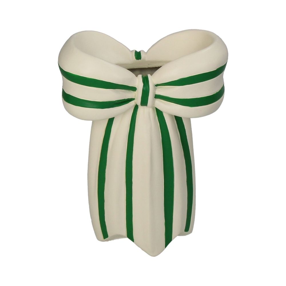 Deko Vase - Große Schleife, Grün