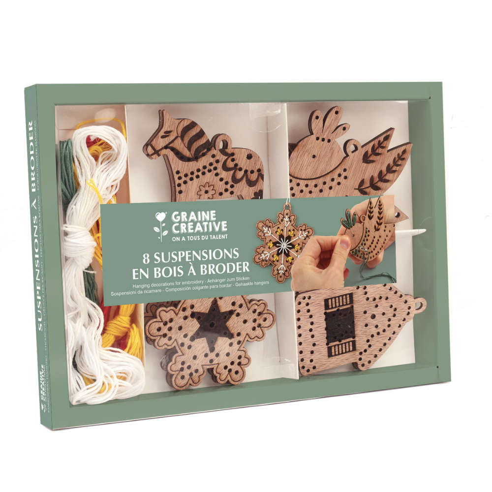 Weihnachtsbaumschmuck besticken, DIY Set, kreative Deko