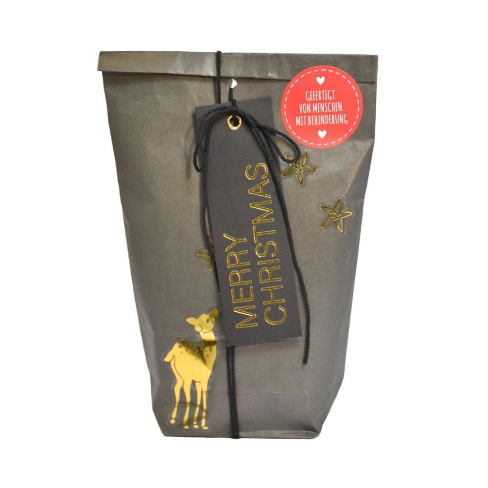 Merry Christmas Wundertüte mit Reh und Sternen