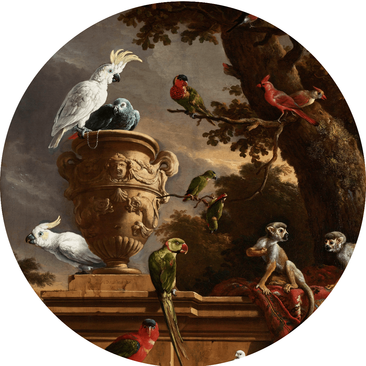 Wandkreis 80cm - die Menagerie