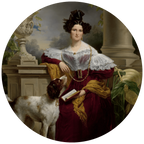 Wandkreis 120cm - Porträt Alida Christina Assink