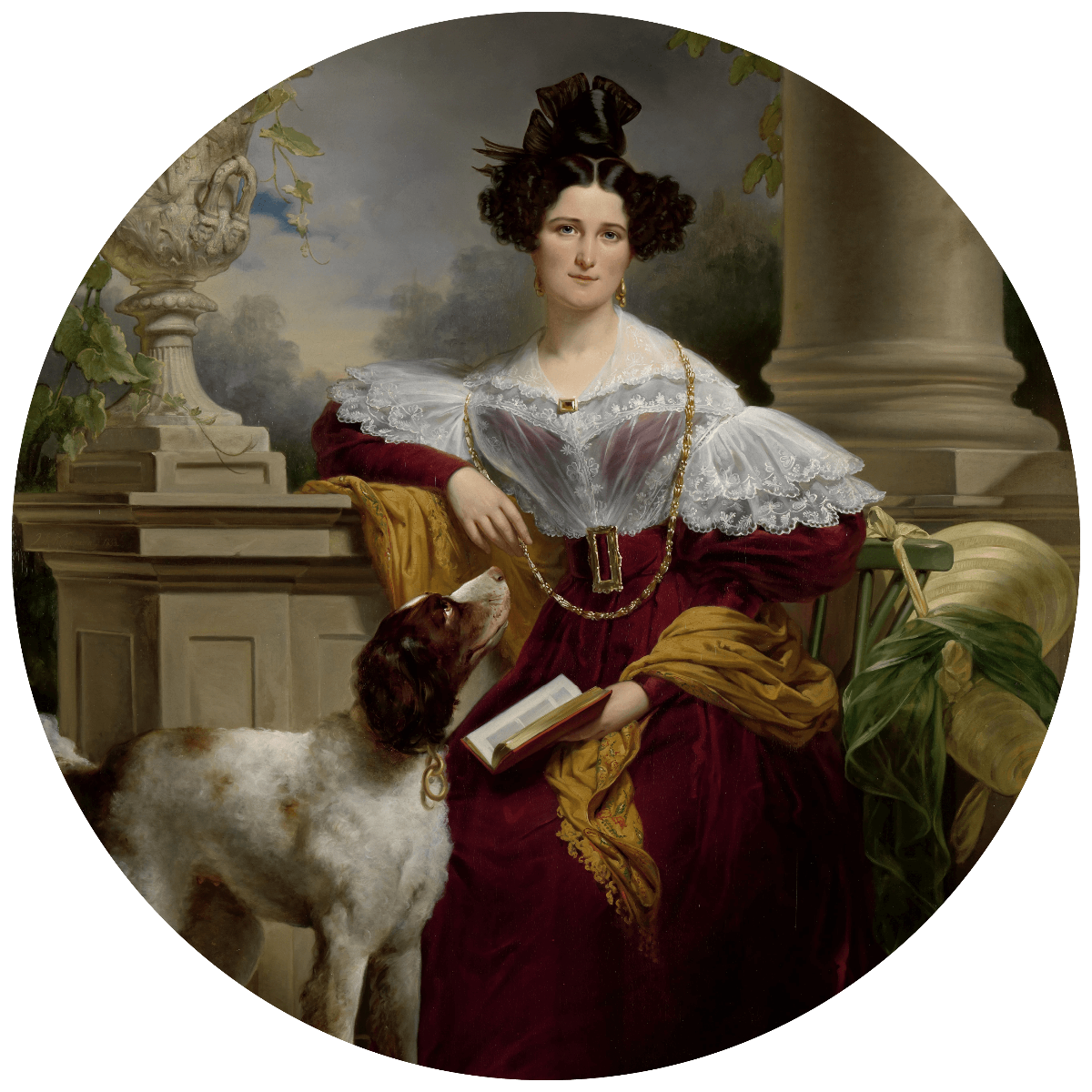 Wandkreis 120cm - Porträt Alida Christina Assink