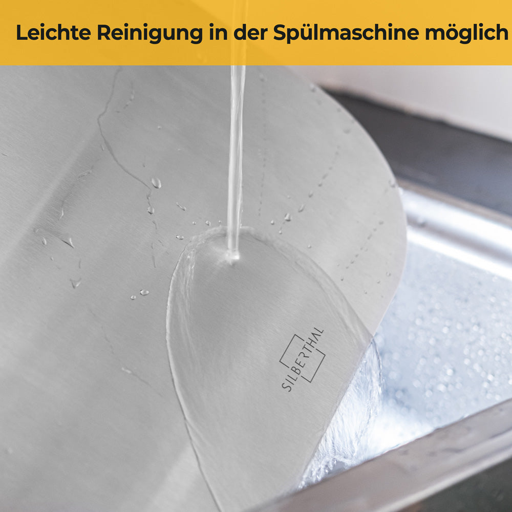 Pizzaschaufel Edelstahl mit drehbarem Griff