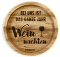 Witzige Holzuntersetzer "Weinnachten"