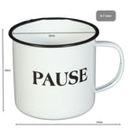 Die Maße des "Pause" Bechers 10cm Durchmesser und 10cm höhe