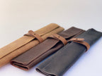 Einzelne Leder Messertasche-Schwarz