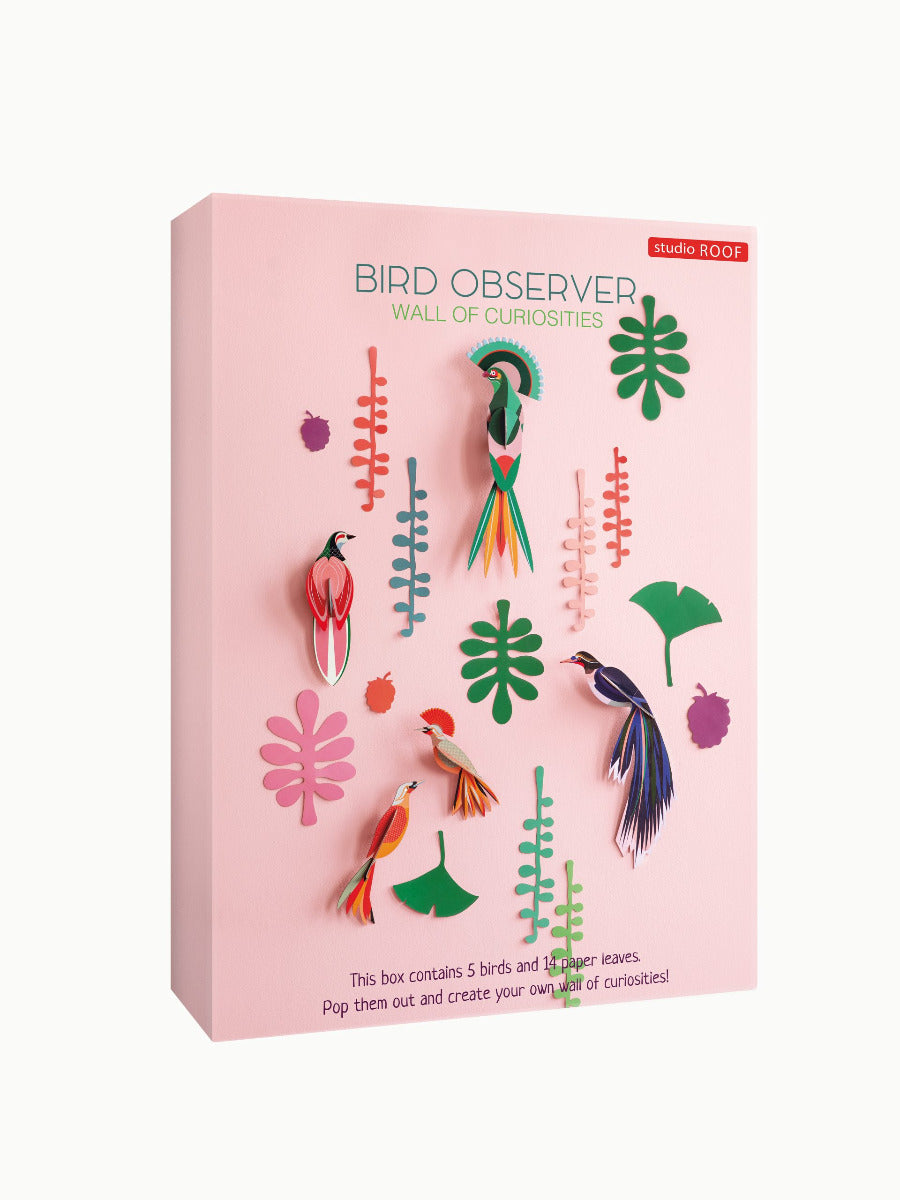 Wanddeko Set Tropische Vögel und Pflanzen "Bird Observer"