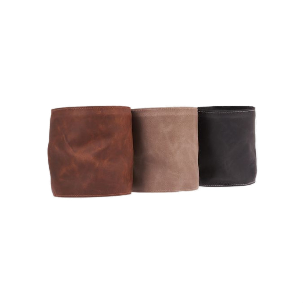 Blumentopf aus Leder Sand