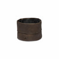 Brotkorb aus Leder - Vintage Braun