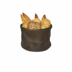 Brotkorb aus Leder - Vintage Braun