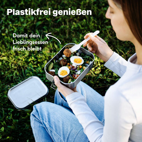 Brotdose mit Trennwand aus Edelstahl 1400ml