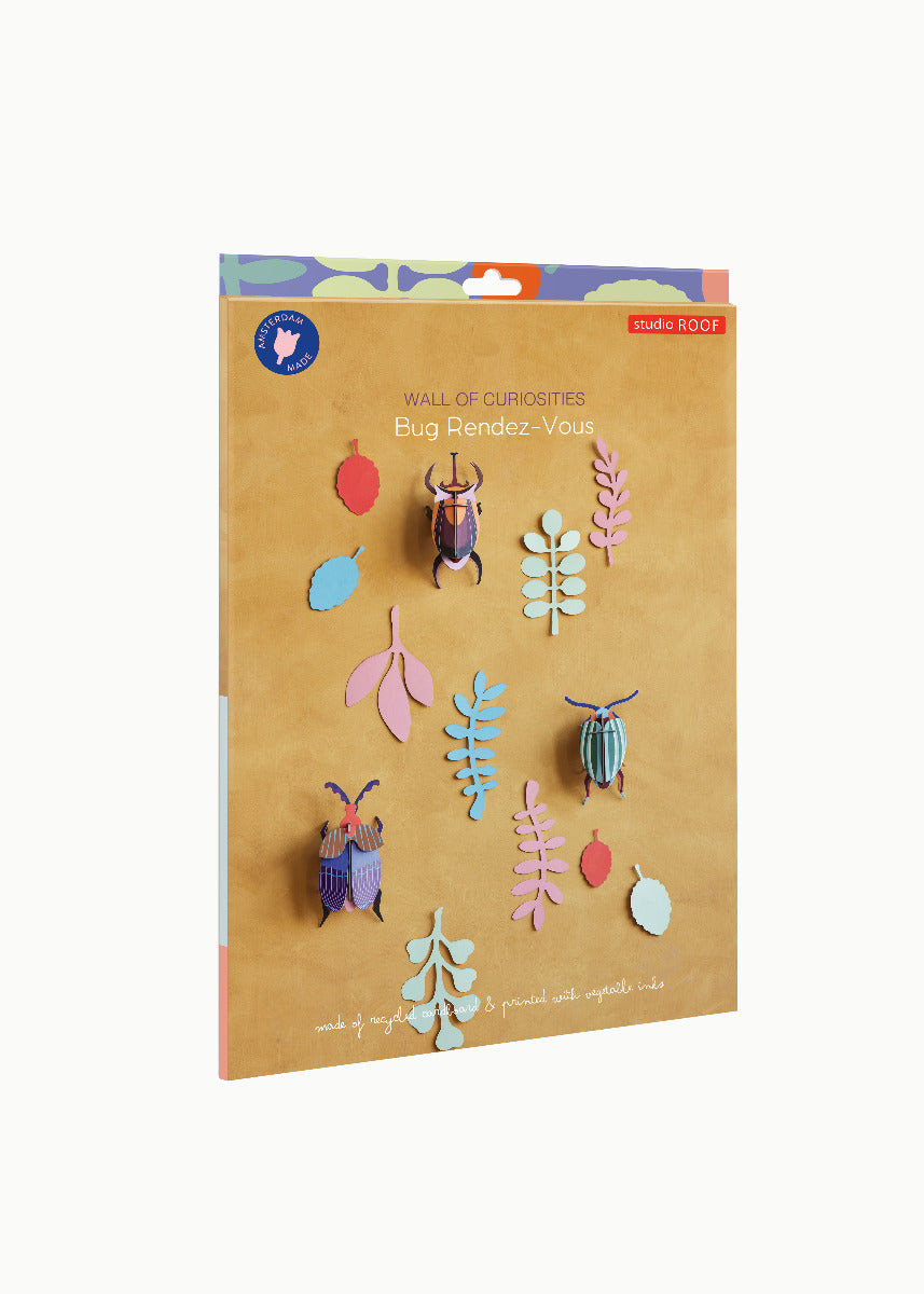 Wanddeko Set bunte Käfer und Pflanzen "Bug Rendez-Vous"