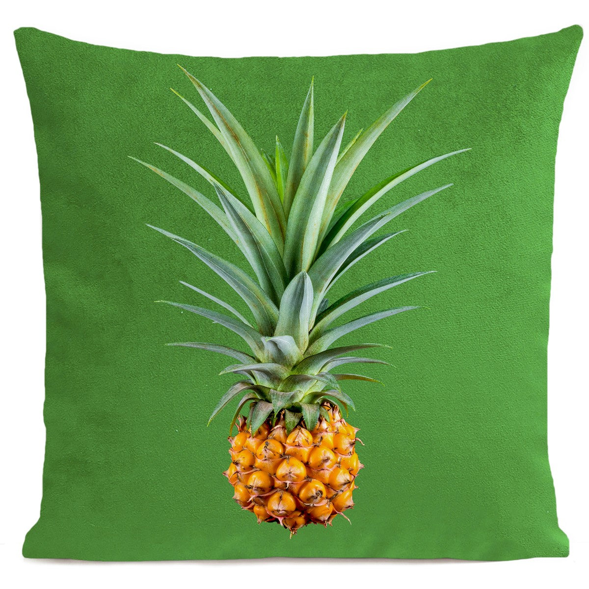 Neongrüner Zierkissen oder Dekokissen mit Ananas Motiv