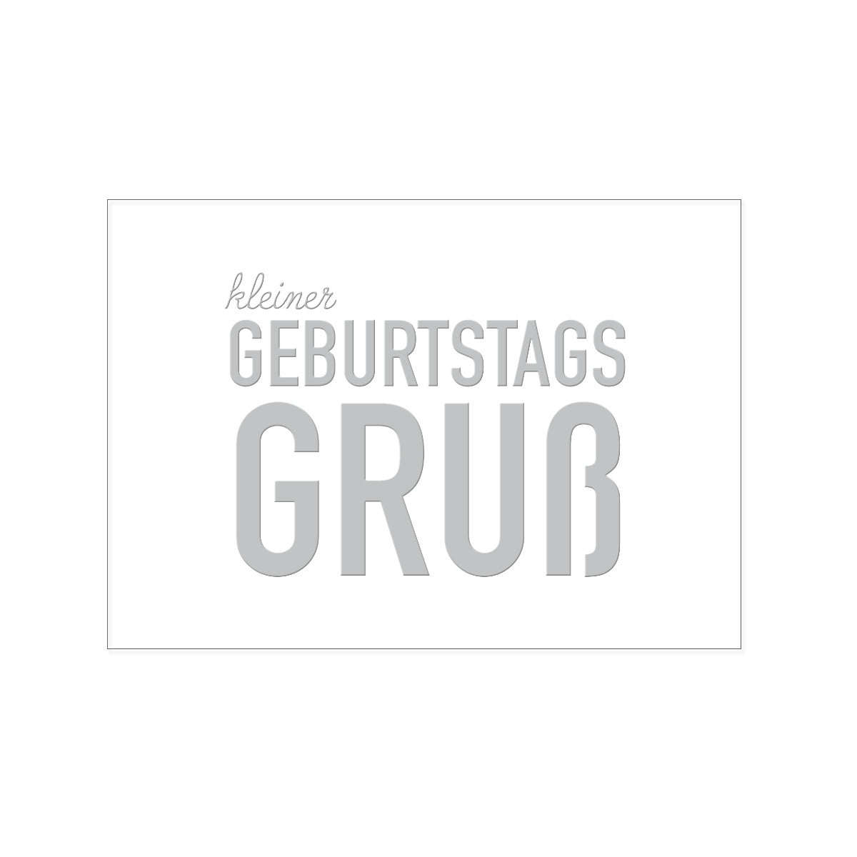 Postkarte mit Spruch "Kleiner Geburtstagsgruß"