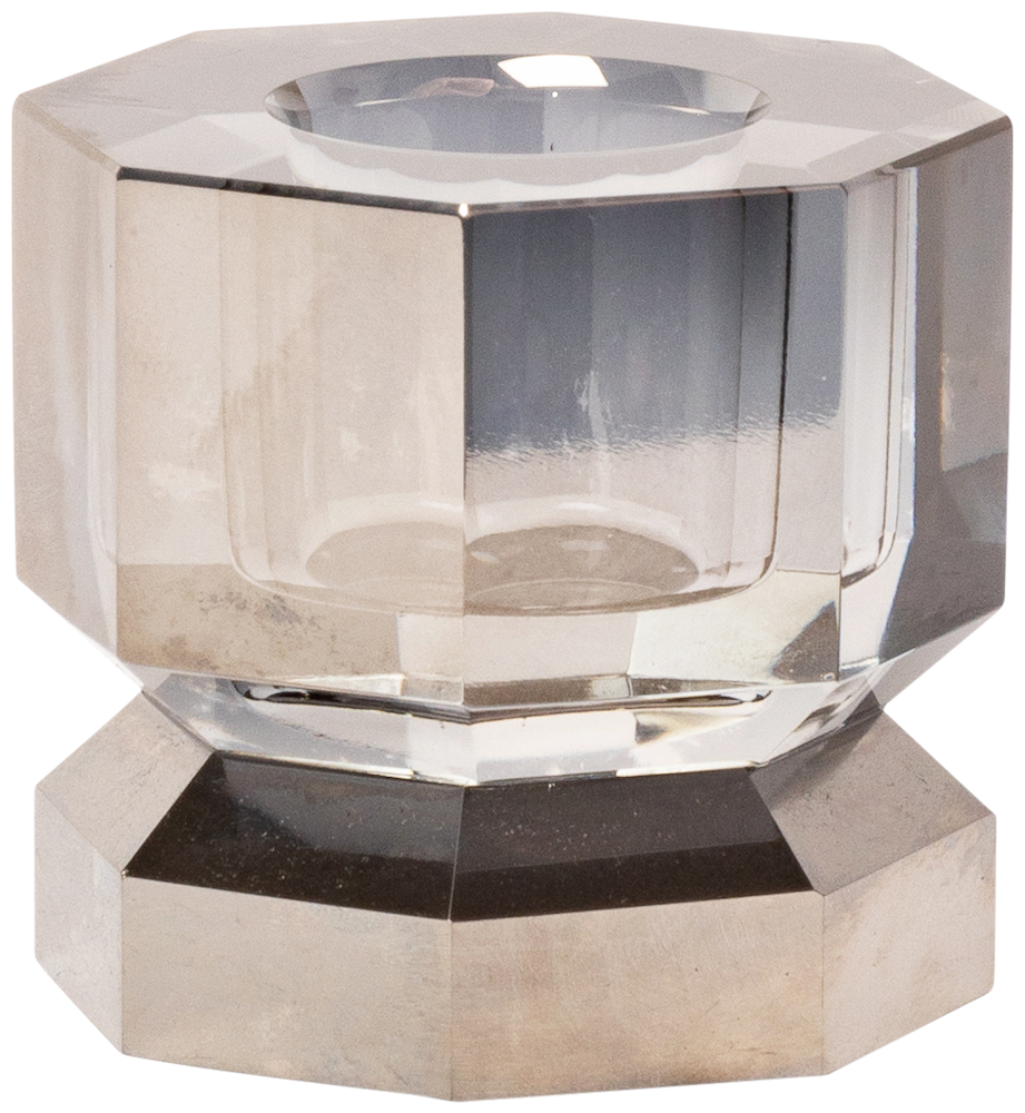 Kristallhalter - chrom, rauchgrau