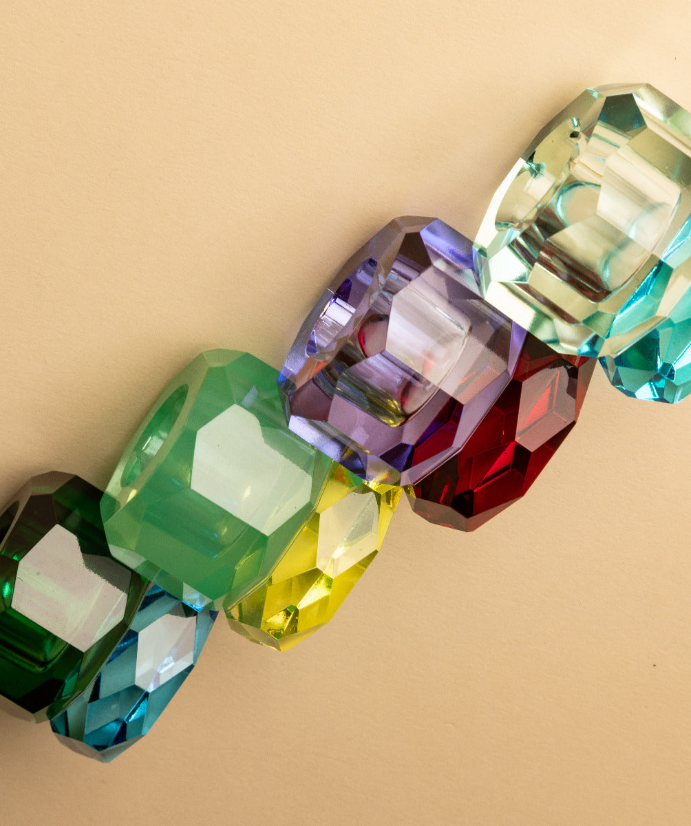 Kristallhalter - bordeaux, lila