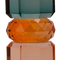 Kristallhalter - pfirsich,amber, petrol, 14,8x5,5x5,5cm