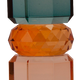 Kristallhalter - pfirsich,amber, petrol, 14,8x5,5x5,5cm