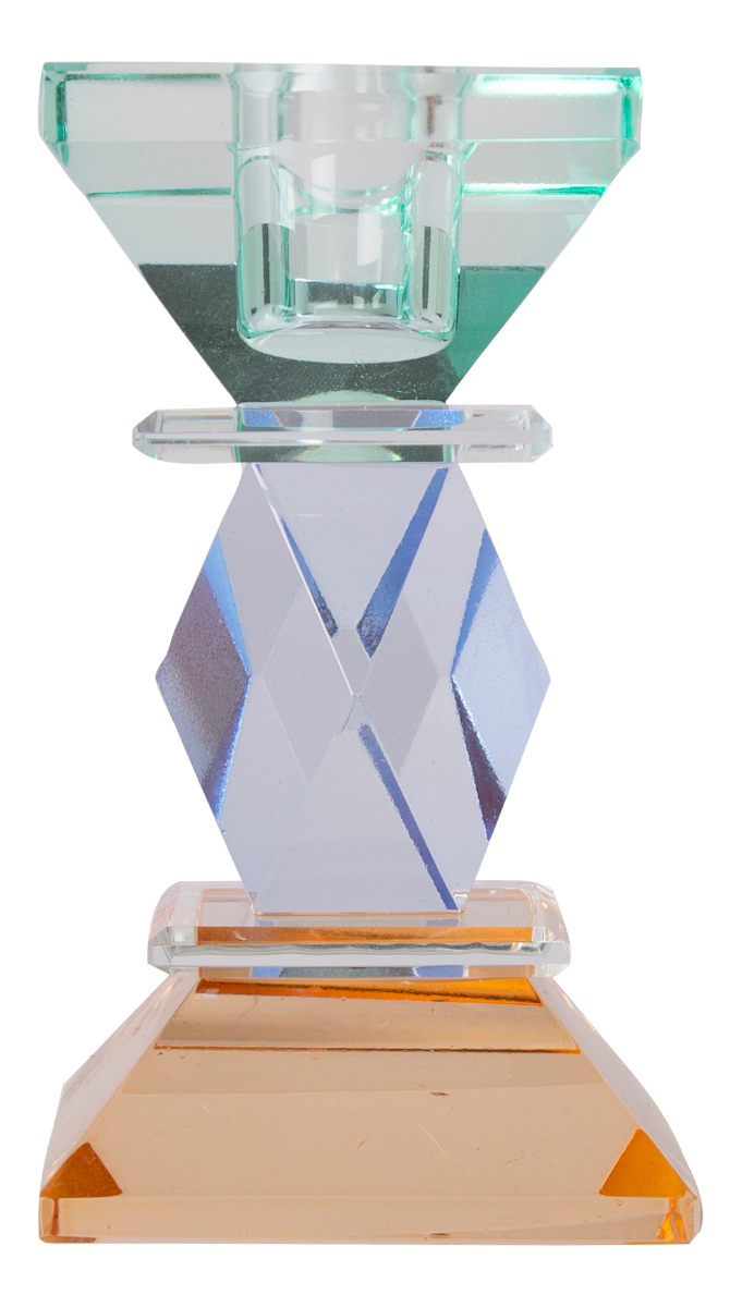 Kerzenhalter Hellmint, Blau, Braun