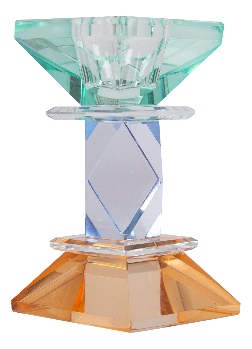 Kerzenhalter Hellmint, Blau, Braun