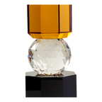 Kristallhalter - schwarz, klar, bernstein