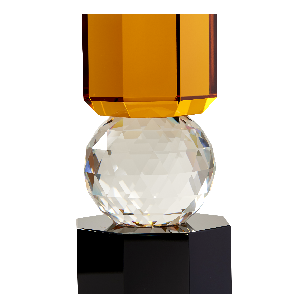 Kristallhalter - schwarz, klar, bernstein