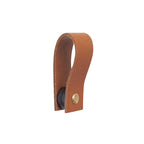 Handtuchhalter aus Braunem echten Leder mit Magnetverschluss zum festhalten des Handtuchs