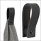 Handtuchhalter aus echtem Leder, schwarz - für Handtücher und Geschirrtücher; magnetisch