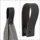 Handtuchhalter aus echtem Leder, schwarz - für Handtücher und Geschirrtücher; magnetisch