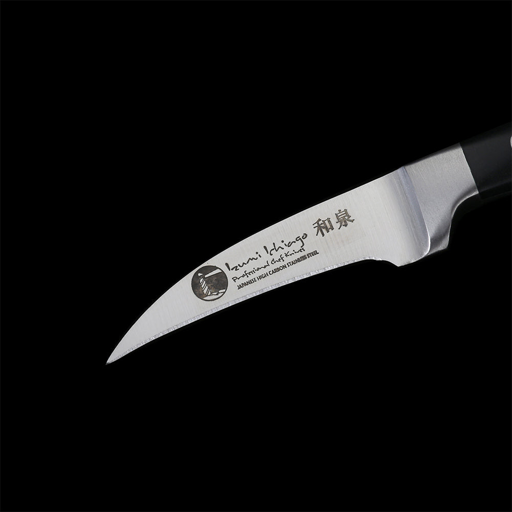 IZUMI ICHIAGO Tourniermesser Obstmesser, Nahaufnahme der Klinge