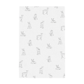 weißes Leinen Geschirrtuch mit Rehkitz Muster
