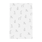 weißes Leinen Geschirrtuch mit Rehkitz Muster