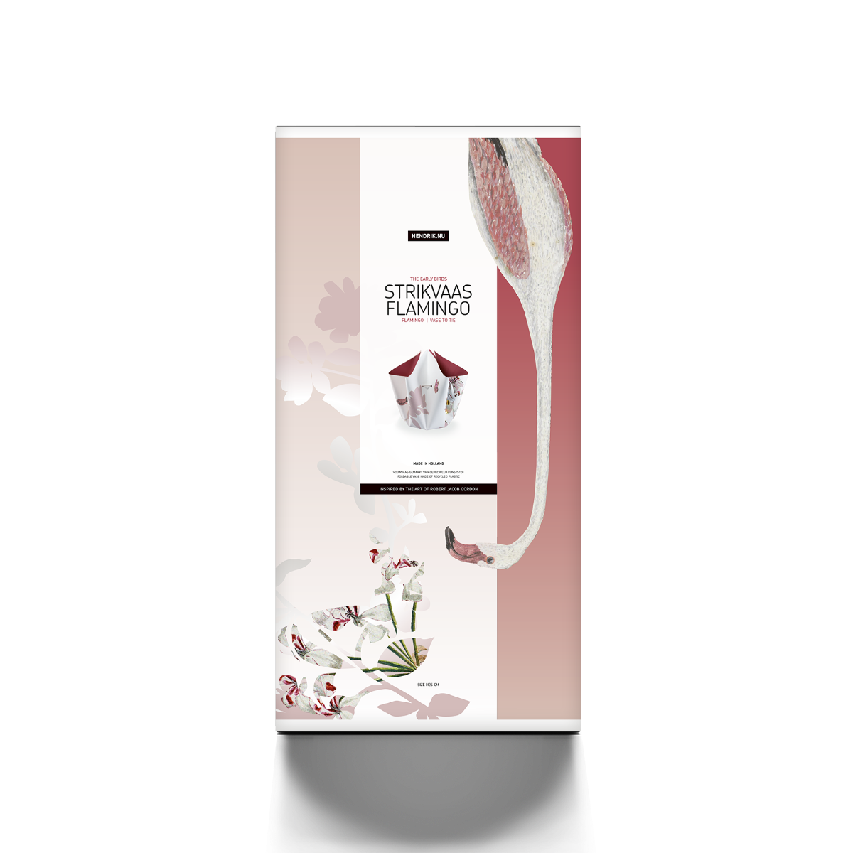 Die Verpackung der Flamingo Faltvase
