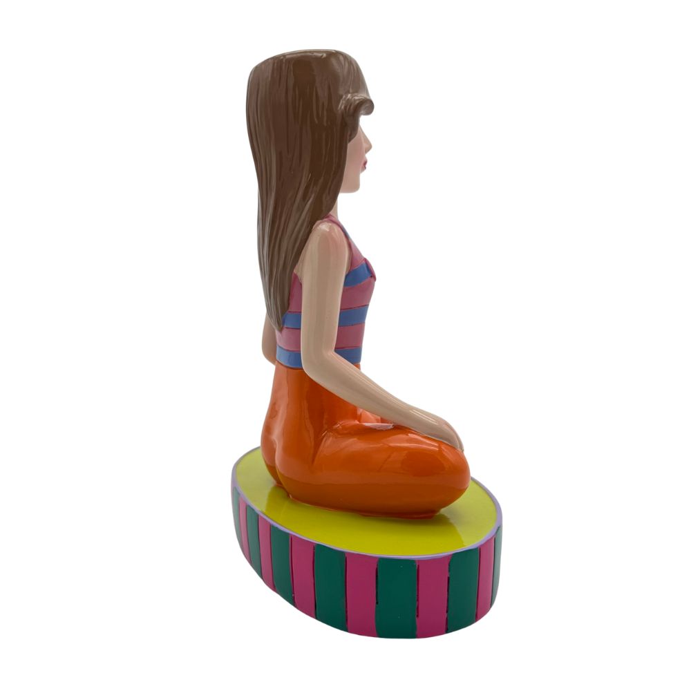 Vase Yoga Frau Polyresin 16,5x10x20 cm – Yoga-Deko