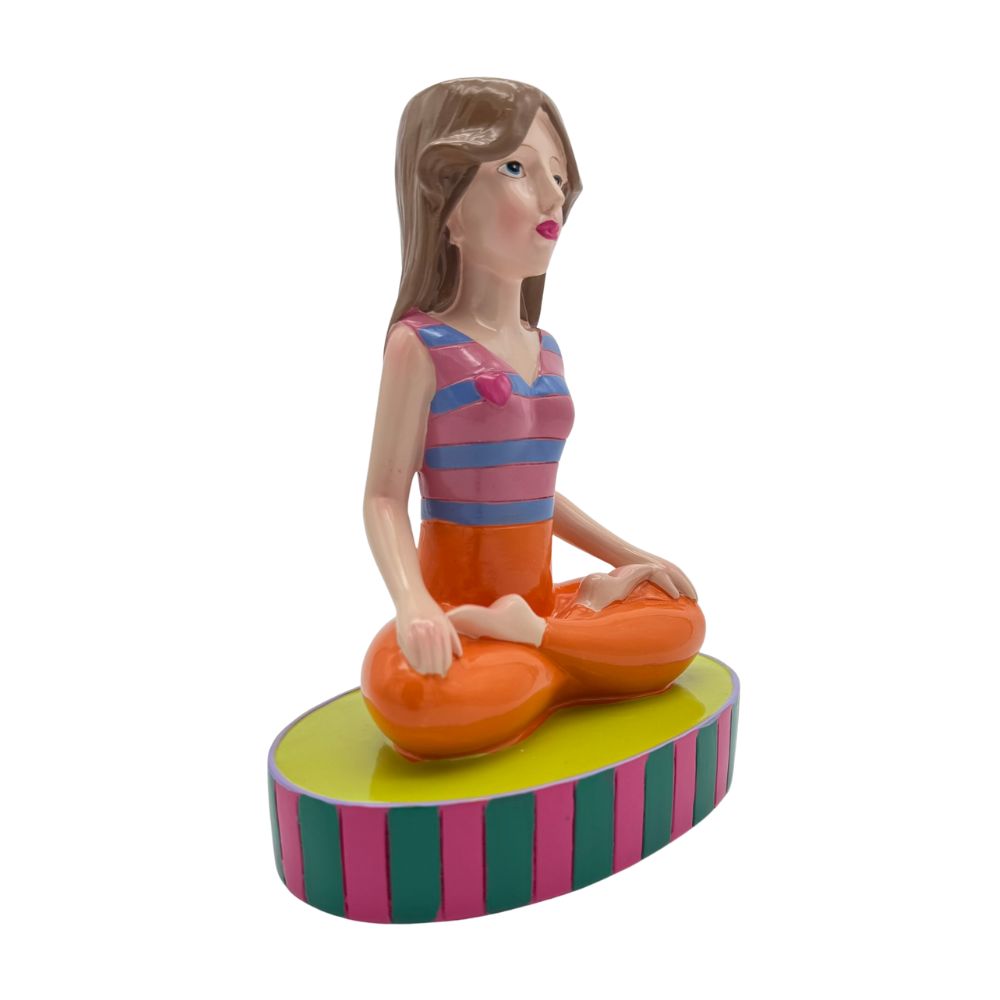 Vase Yoga Frau Polyresin 16,5x10x20 cm – Yoga-Deko