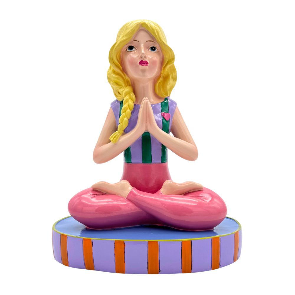 Vase Yoga Frau Polyresin 21,5x13x25 cm – Yoga-Deko