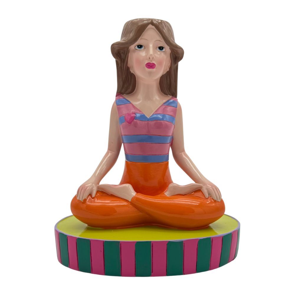 Vase Yoga Frau Polyresin 16,5x10x20 cm – Yoga-Deko