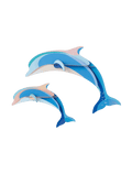 Wanddeko 3D Delfin Paar