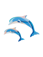 Wanddeko 3D Delfin Paar