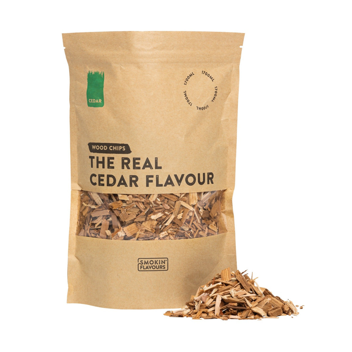 Räucherchips Zeder 1700ml