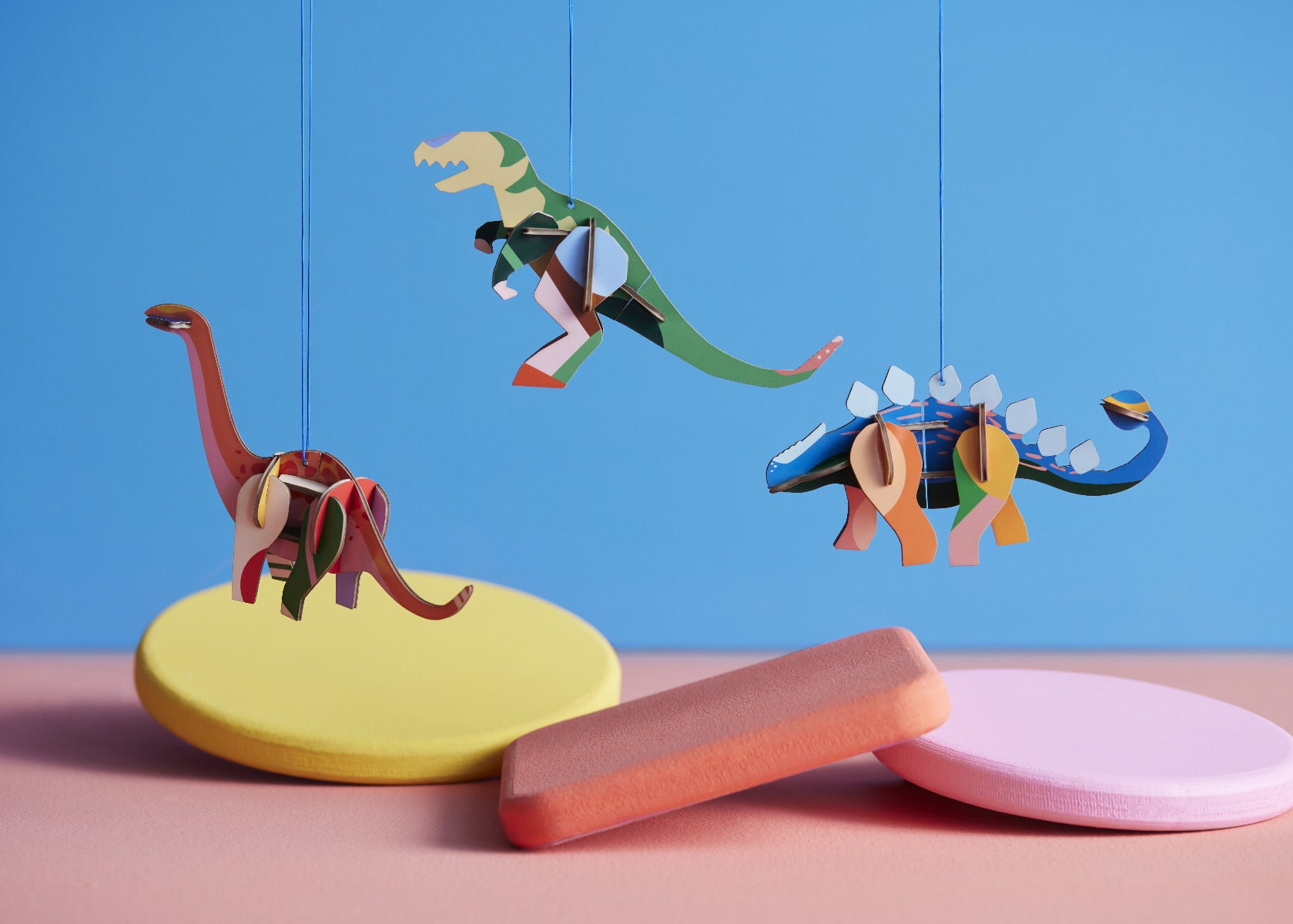 Stegosaurus - Lucky Charm DIY Deko Objekt zum Aufhängen