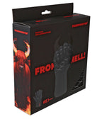 Schwarze Verpackung der Feuermeister Grill-Handschuhe