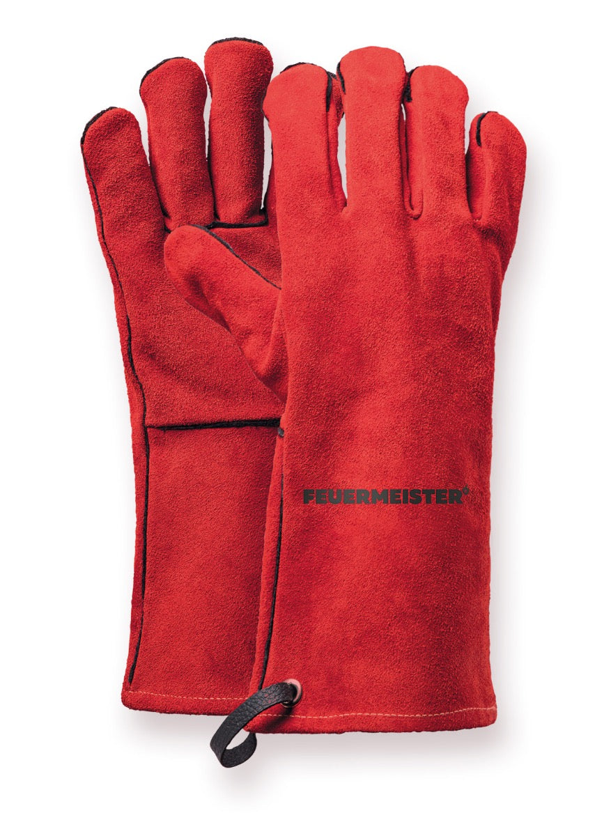 Grillhandschuh Feuermeister® Spaltleder rot, Gr. 8 S