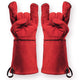 Grillhandschuh Feuermeister® Spaltleder rot, Gr. 10 L/XL