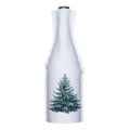 Weiße Flaschenhusse mit einem Blattgrünen Tannen Aufdruck