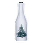 Weiße Flaschenhusse mit einem Blattgrünen Tannen Aufdruck