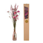 Trockenblumen in großer Vase - pink